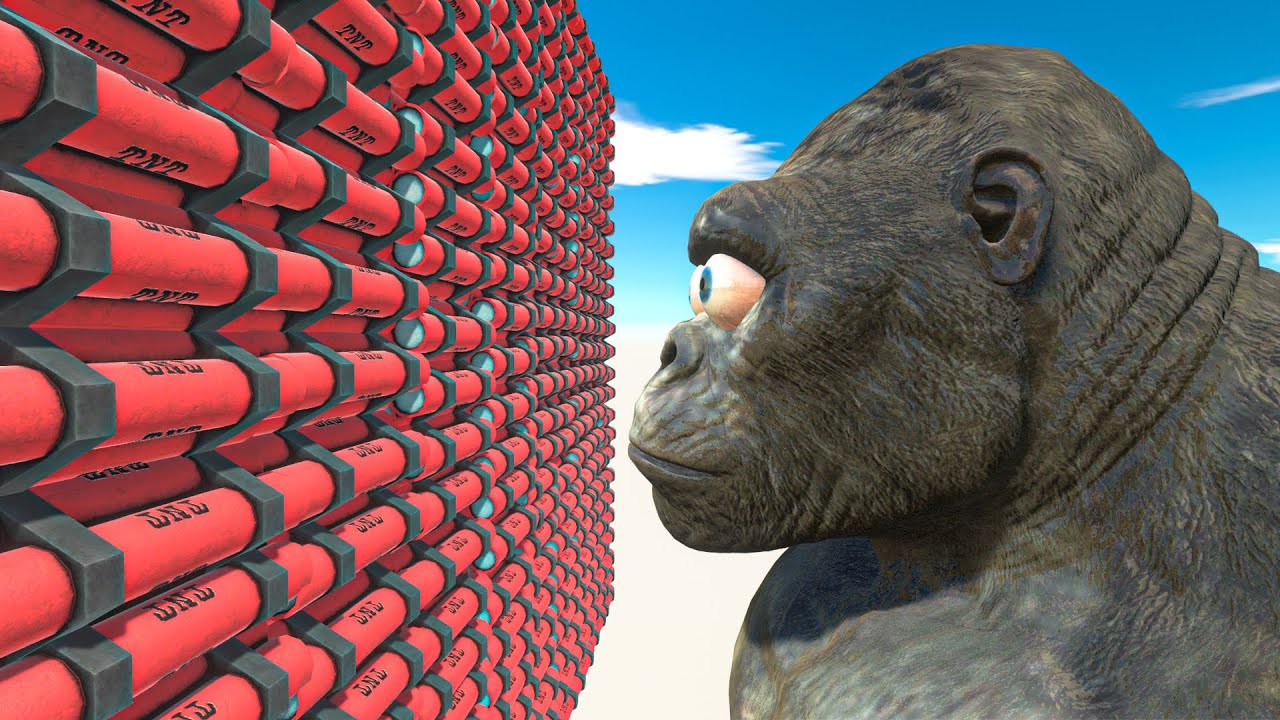 King Kong vs Epic TNT Wall - Animal Revolt Battle Simulator