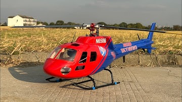 FLISHRC 450 Scale AS350 Squirrel 6CH Simulation RC Helicopter GPS with H1 Flight Controlle RTF