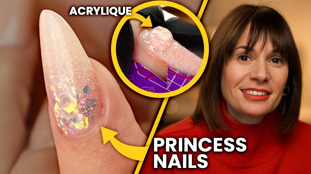 Comment faire des Princess Nails incrustation avec de l'acrylique chablon ? Indigo Nails
