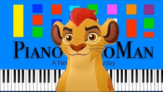 Video thumbnail of "Call of the Guard Theme Song - The Lion Guard (Disney Junior) (Slow Easy Medium) Piano Tutorial 4K"