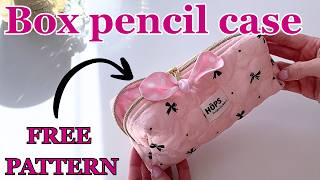 How to Sew a Box Pencil Case | Easy Sewing Tutorial + FREE Pattern