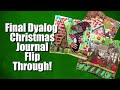 Final Inside Flip Through of My Dyalog Christmas Journal Using Dylusions Collage Sheets