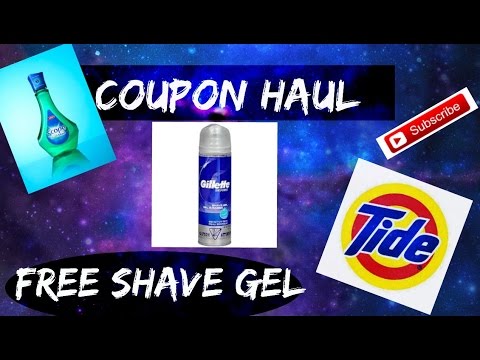Coupon Haul: Free Gilette Shave cream, $0.48 Tide pods & Free Mouthwash