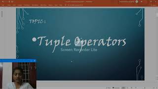 Python seminar 1: Tuple operators // 19BQ1A01A4 // Tiruveedhula Harsha Sahitha //VVIT