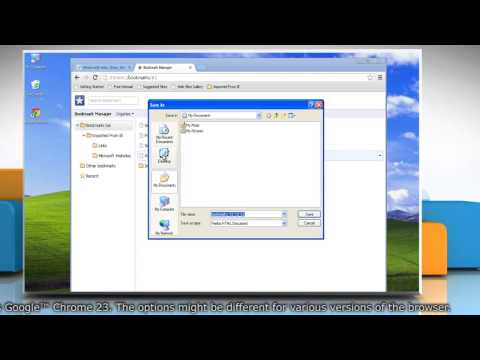 Video How to export Google™ Chrome bookmarks in Windows® XP - youtube