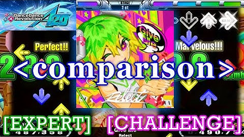 【DDR A20】 Give Me [EXPERT/CHALLENGE] 譜面比較 comparison