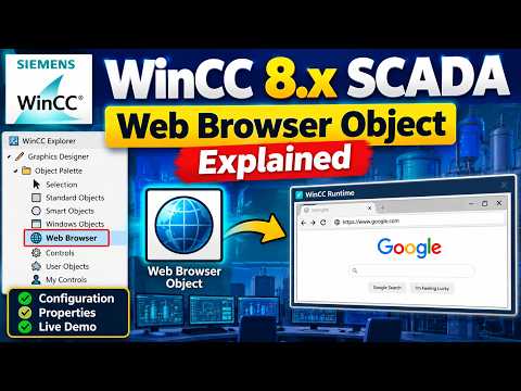 WinCC Web Browser Object Explained | WinCC 8.x SCADA Tutorial