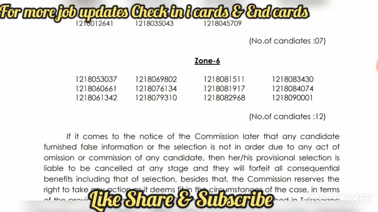 Tspsc important update | Tspsc latest news today Selection list | Result notification | ASO | MPSO |