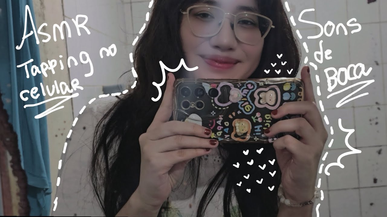 Asmr caseiro ! Tapping no celular e sons de boca ♡
