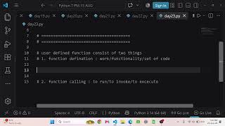 function part 1 in python