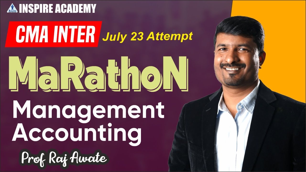 Management accounting Marathon | CMA INTER | Costing | July 23 Attempt ...