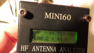 Testing my new homemade 9:1  UnUn with the MINI60 antenna analyzer. I will use it in portable .