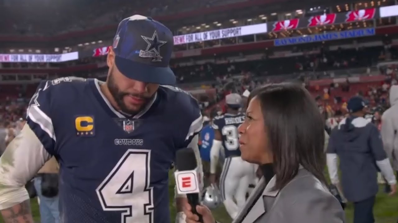 DAK Prescott ESPN Postgame Interview | Cowboys vs Buccaneers NFL 2023 ...