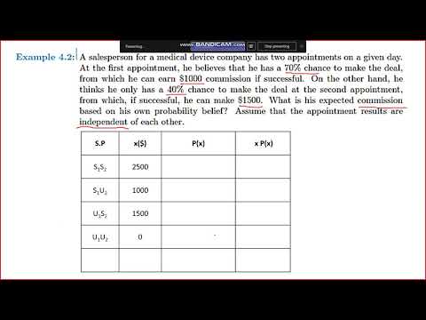 4 ii. Expected value of discrete probability distribution problem.
