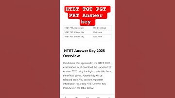 HTET PGT PRT TGT Answer key यहा Download करें #hssc #hsscexam #cet #htet #pgt #prt #tgt