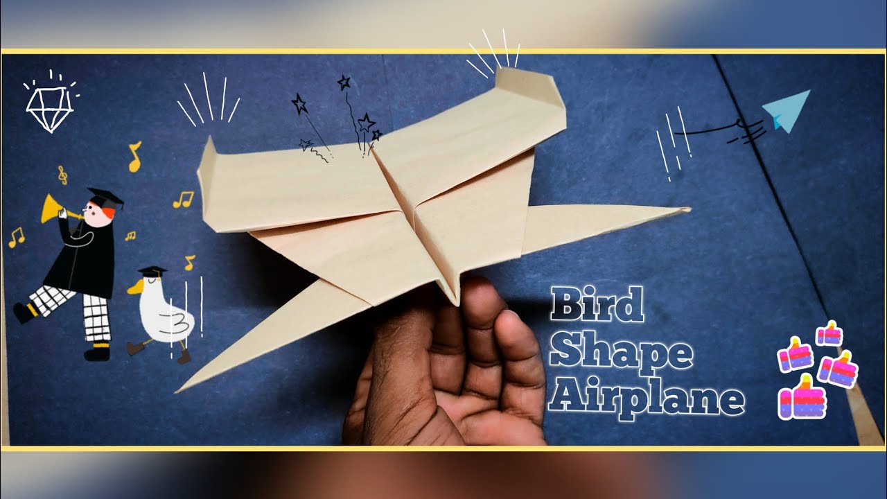 Haw To Make a Paper Bird Shape Airplane || Easy Origami Bird Shape Airplane