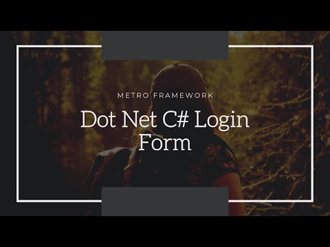 Simple Login Form using Dot Net Metro Framework