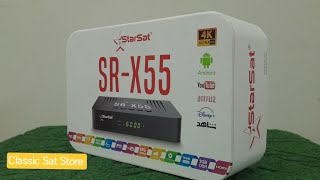 STARSAT SR-X55 4K UHD Android OS 7.1.2 Satellite Receiver l Unboxing,Review l English