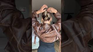French pin tutorial in real time 🤎 #hairtutorial #frenchpin