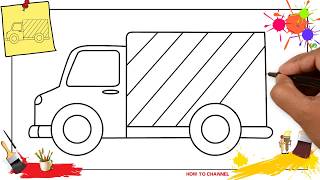 truck drawing simple draw easy step drawings delivery slowly paintingvalley beginners