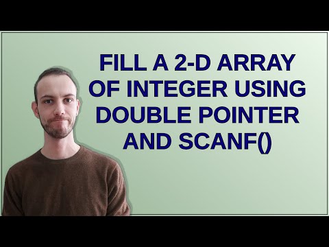 Fill a 2-D array of integer using double pointer and scanf()