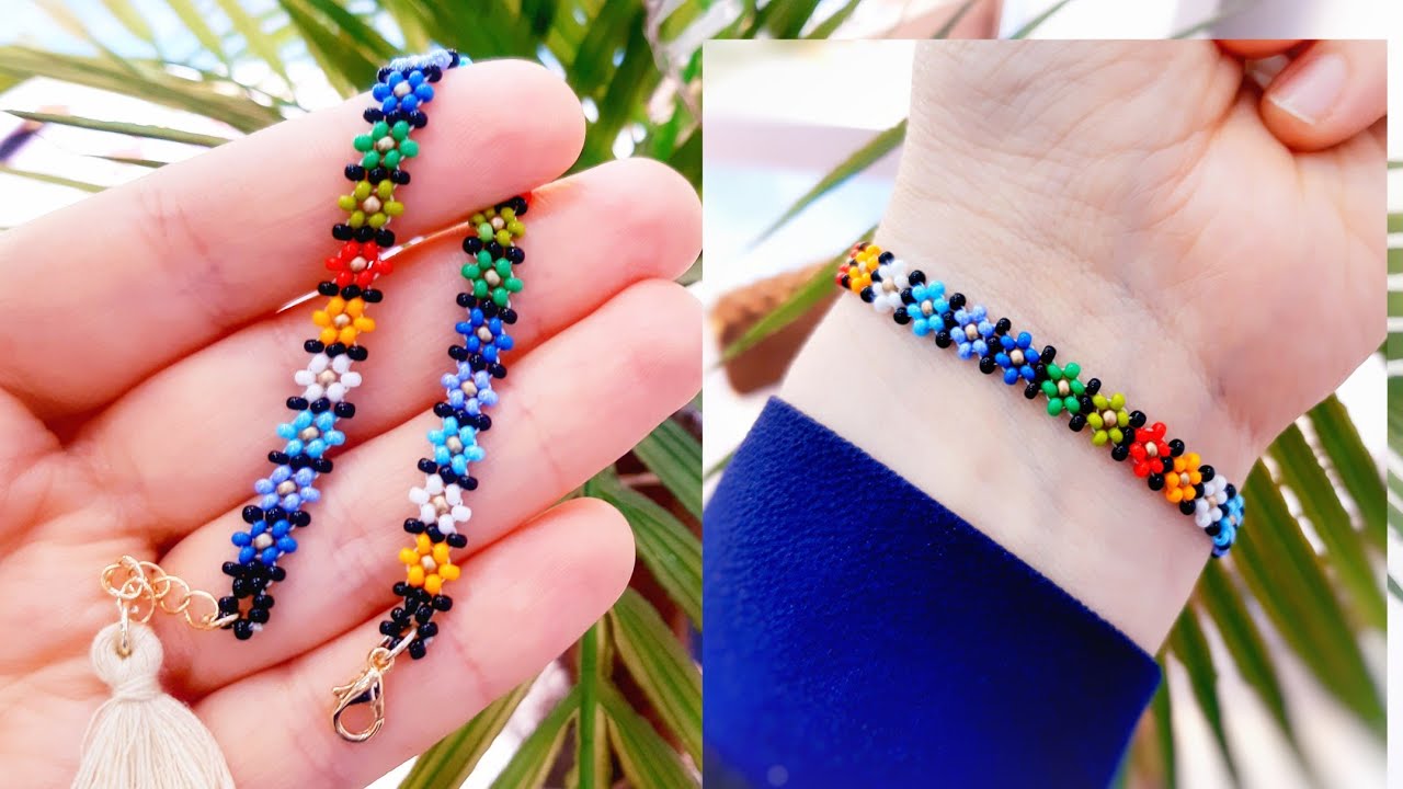 Çok Kolay Çok Kullanışlı❣ Boncuktan renkli bileklik & gözlük ipi yapımı. #beading #Tutorial