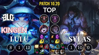 BLG Kingen Lulu vs Sylas Top - KR Patch 10.20