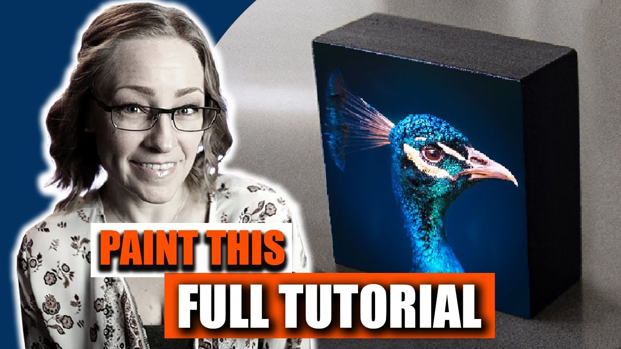 Paint a realistic peacock - Acrylic Painting Tutorial LIVE - YouTube
