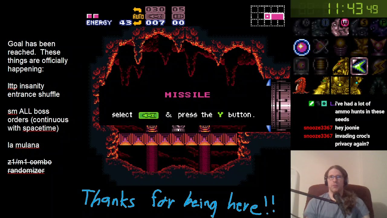 Super Metroid: Area/Boss Rando [boyon boyon choot beetom]