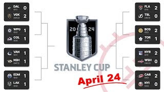 4/24 : Stanley Cup Playoffs Bracket : NHL 2024