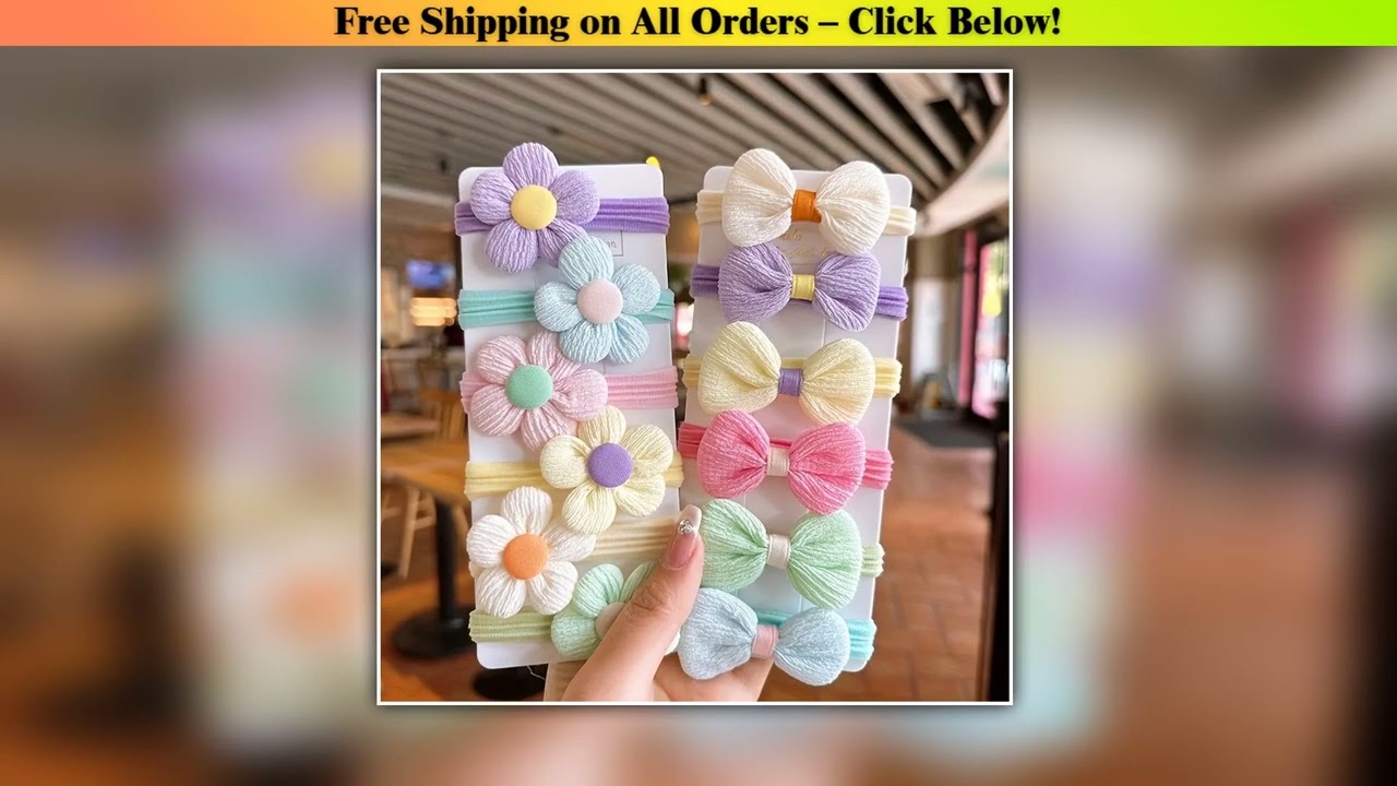 12PCS New Cut Hair Ties Princess Sweet Flower Bow Girls Women Elastic Hair Bands Hair Accessories H