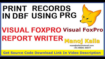 print records using vfp report | vfp report writer | how to create report in visual foxpro vfp