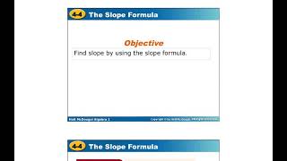 Intermediate Algebra 4.4 The Slope Formula Notes Video