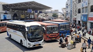 GSRTC Bus Rush at Vadodara Central Bus Stand?😱 |Volvo & Ashok Leyland Bus"NONSTOP"Entry Back to Back screenshot 1