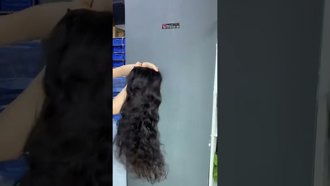 The wig with elastic band and combs inside it