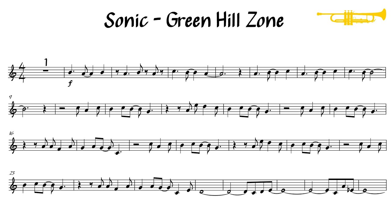 Sonic the Hedgehog - Green Hill Zone Sheet music for Piano, Violin