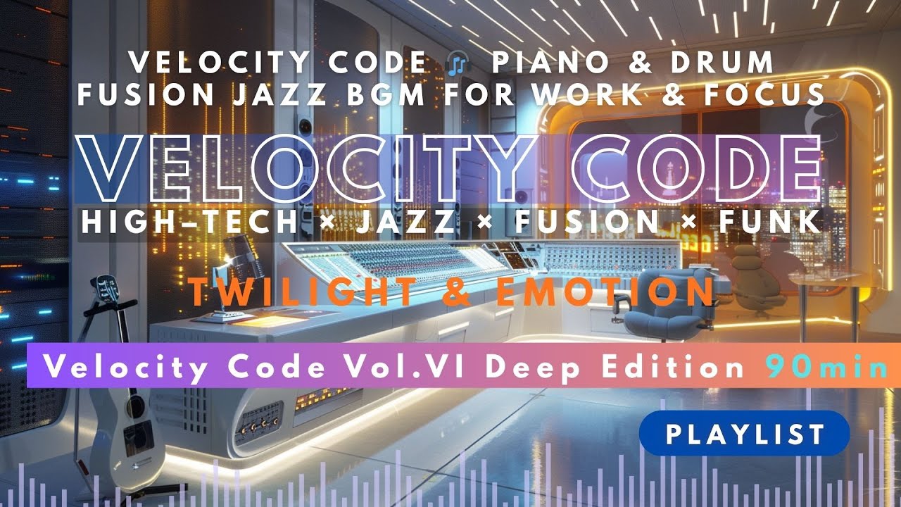 「Night & Nostalgia」Velocity Code 🎧 Deep Edition | Piano × Drum Fusion Jazz (Vol.06 / 90min)