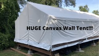 This wall tent is as big as a house!!!