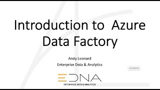 Introduction to  Azure Data Factory (ADF) - January 06, 2023
