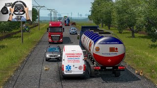 World's Fastest Ambulance | Euro truck simulator 2 with mod | Mercedes Benz Van driving screenshot 5