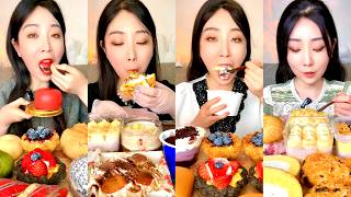 Sweet Dessert Variety ASMR Mukbang – Fruity Cakes, Chocolate & Creamy Bites