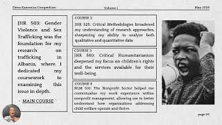 Elena Kamenica, ASU, SJHR 2025 Final Compendium