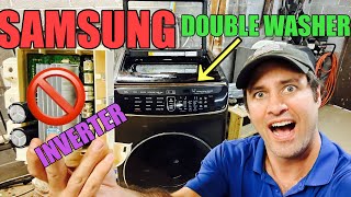 Why This Samsung Double Washer Isn’t Spinning or Washing | 3C2 Code | Inverter is Bad | WV60M9900AV