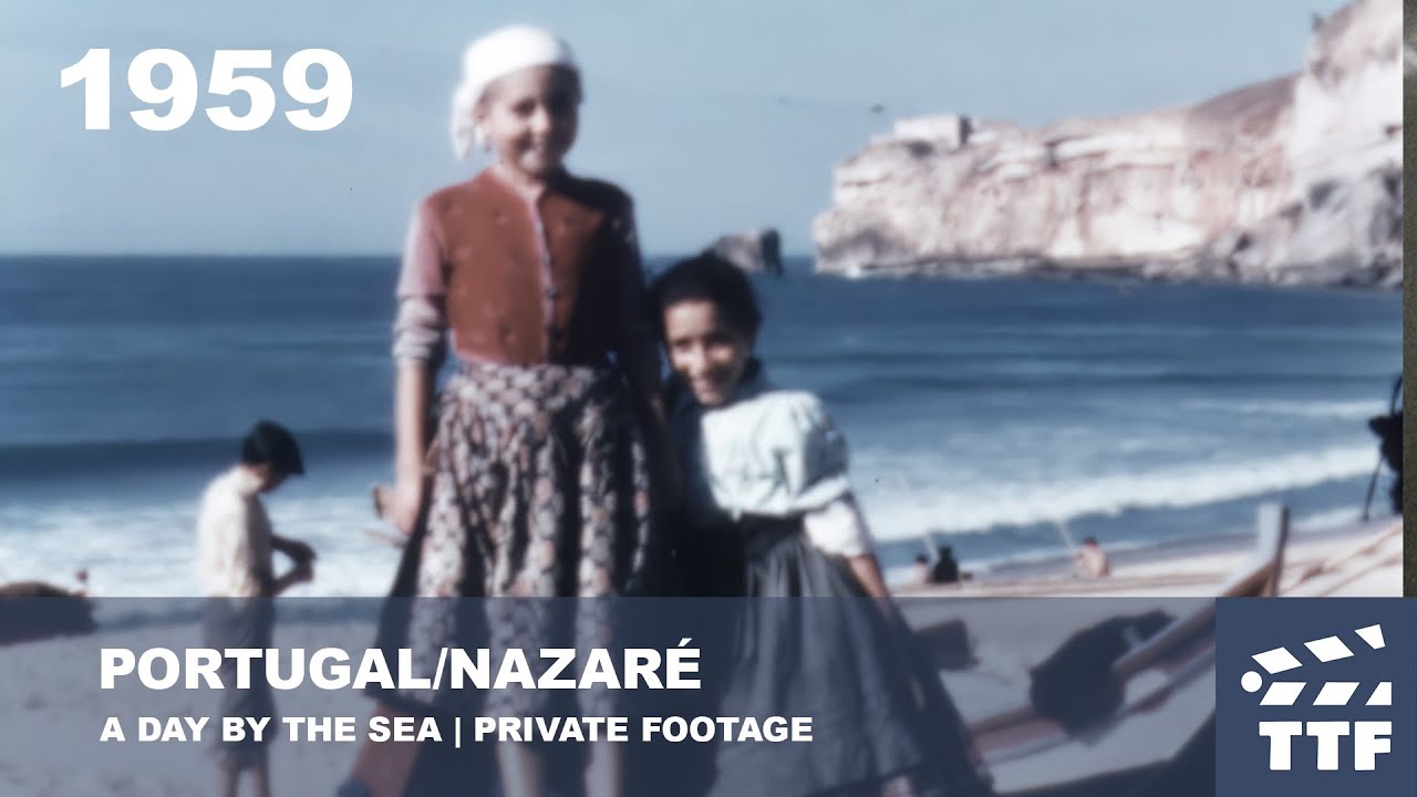1959 NAZARÉ/PORTUGAL | A DAY BY THE SEA | PRIVATE FOOTAGE