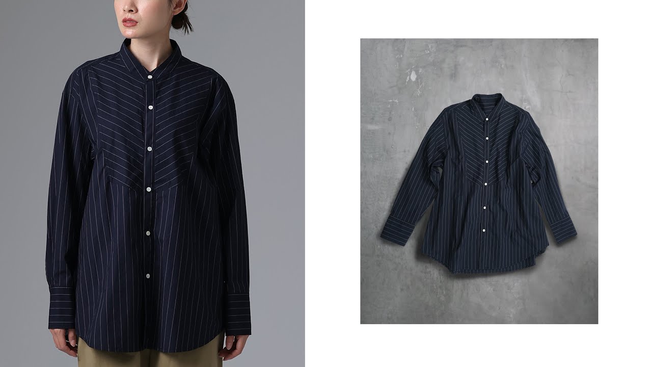 フィリップ [haddow] ボザム切り替えストライプシャツ/ITEM,JACKET 