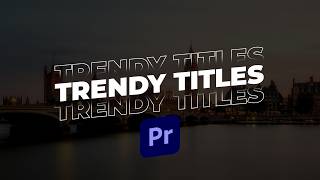 Free Trendy Title Templates for Adobe Premiere Pro || Motion Graphics Templates ||