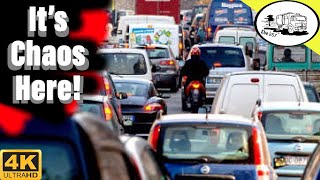 Driving in Palermo Sicily, The Chaos & Madness Of Italian Drivers!