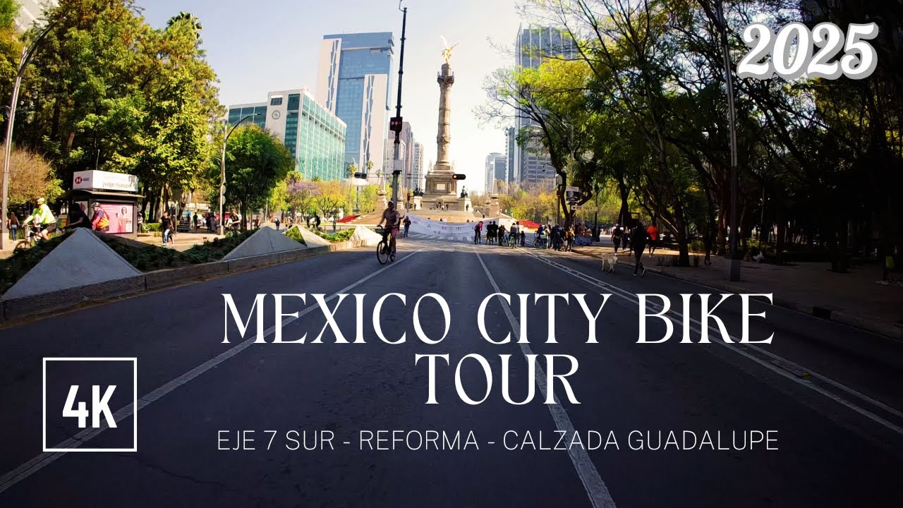 POV Bike Ride in Mexico City (4K Ultra HD) | Eje 7 → Reforma → Calzada de Guadalupe