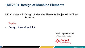 L12 | Design of Knuckle Joint