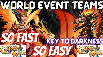 3 Gems of War World Event Teams Hi/Mid/Low for Key to Darkness | World Record Team